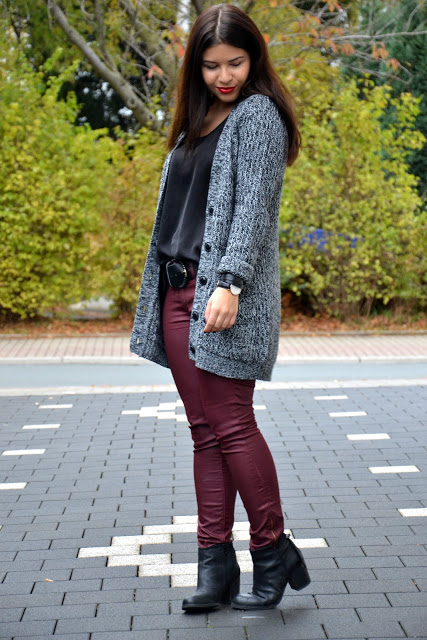 Outfit rockchic grober Strick  1
